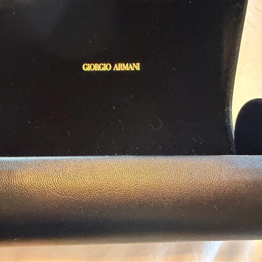 Giorgio Armani Black Leather eyeglass/sun glass case